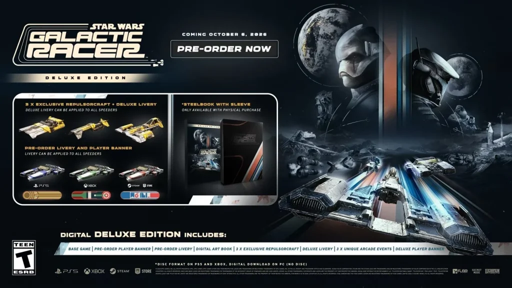 STAR WARS: Galactic Racer — Une sortie fixée au 6 octobre suite à une fuite sur Steam - Image 01 (April 27, 2026)